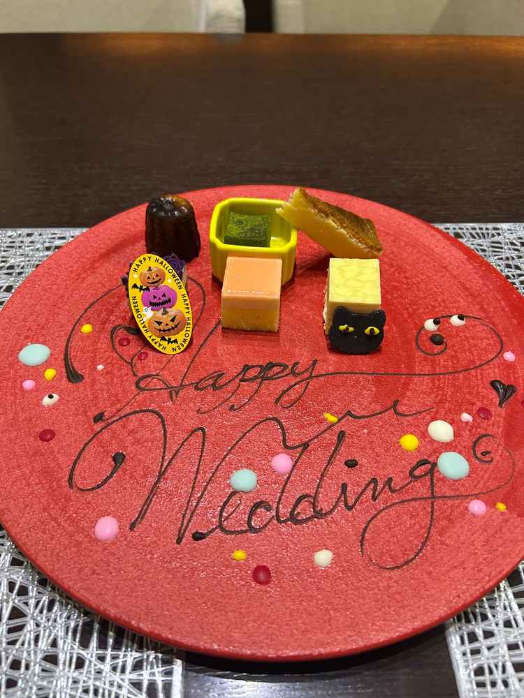 試食のデザートプレート。お心遣いが嬉しかったです。