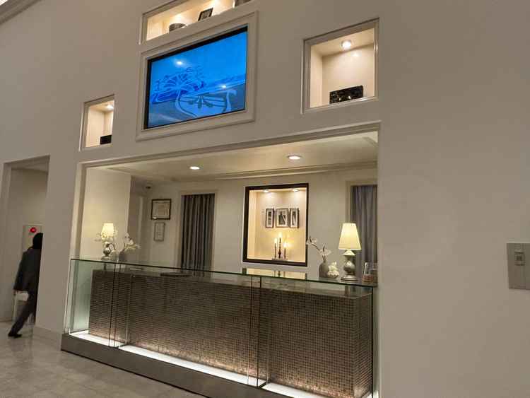 受付も綺麗でした。