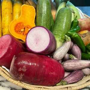 当日はシェフから三浦半島直送のお野菜を紹介してくださり、その場で試食もさせてもらえました。
