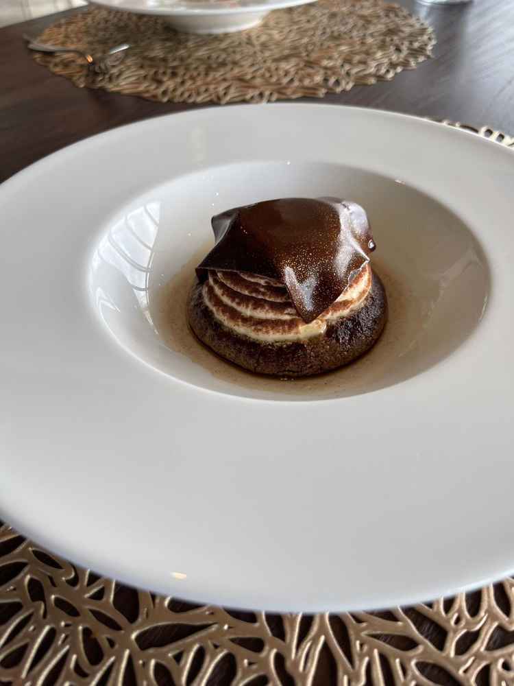 デザート試食。以前式を挙げられた方と考えたオリジナルアフォガードティラミス。