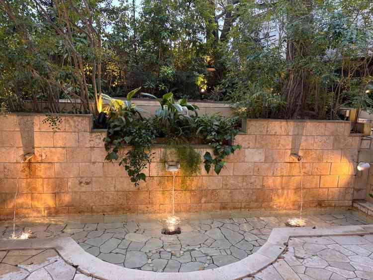 披露宴会場から見える庭です。植物が生い茂っていて、おしゃれでした。丁寧に手入れがされていそうでした。