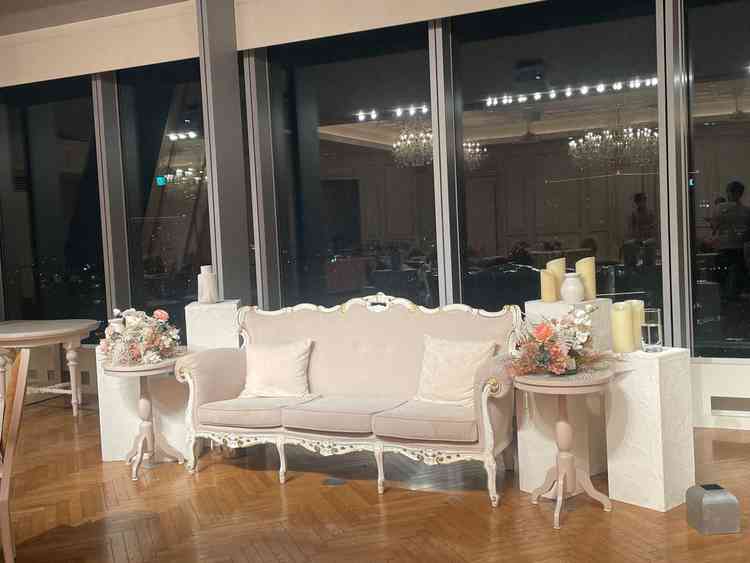 披露宴会場はとても可愛かった