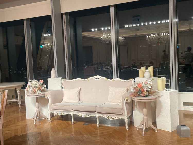 披露宴会場はとても可愛かった