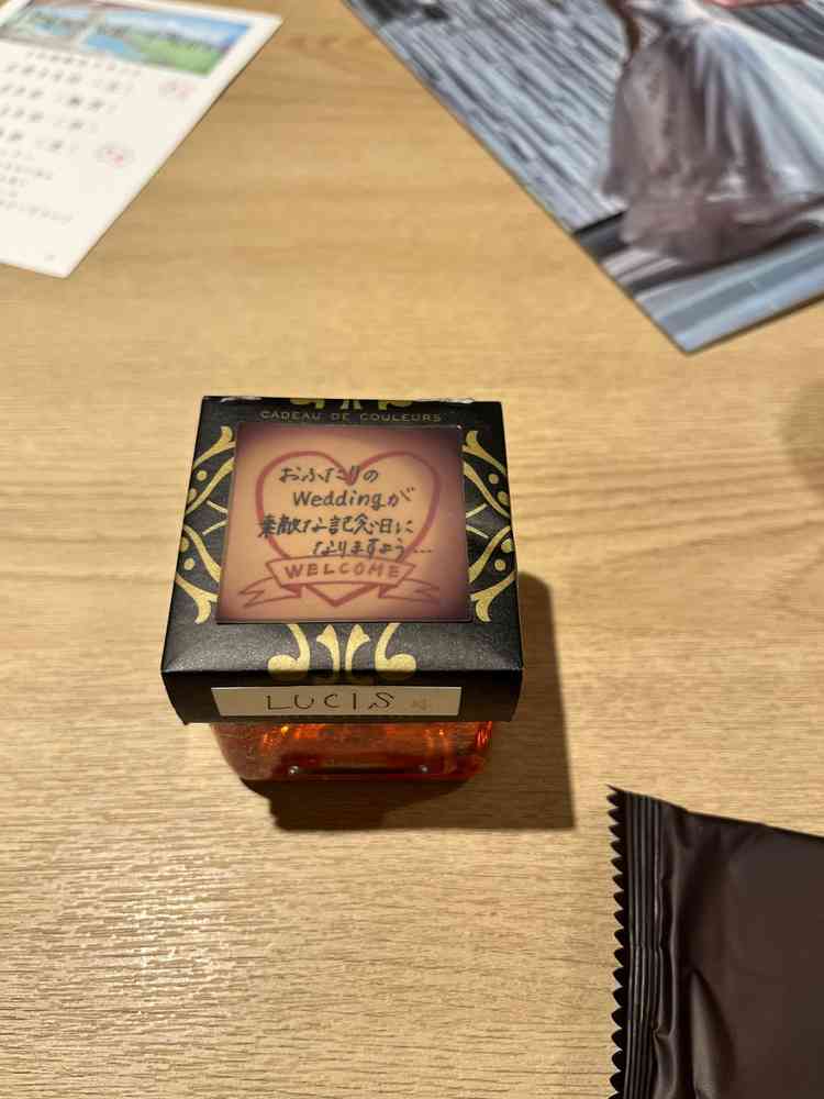 ろうそくに蓋をすると、メッセージがでてくるサプライズ演出をしてくださいました！