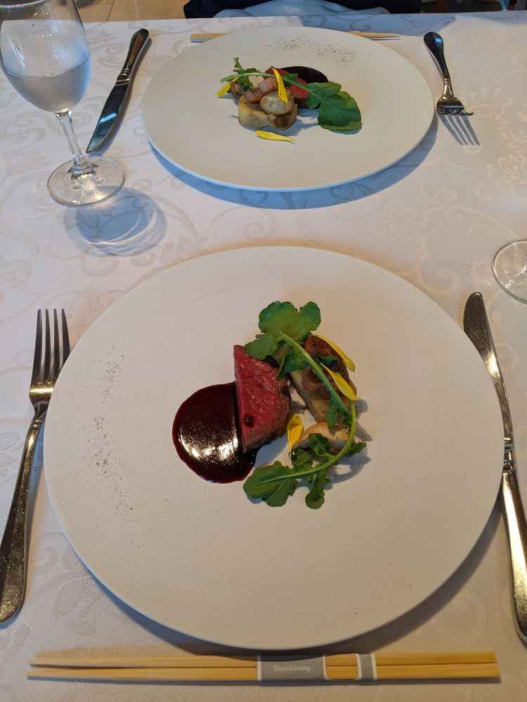 試食として提供された黒毛和牛のフィレ肉です。オリコン1位というだけあり、とても絶品でした。
