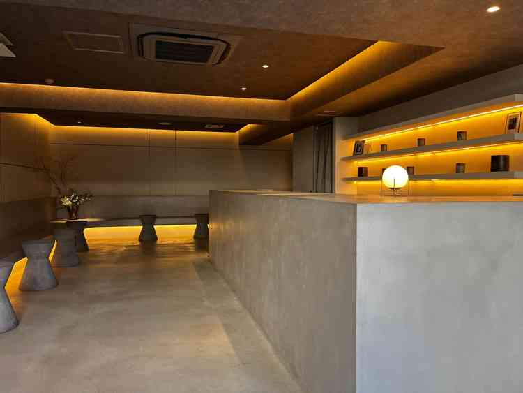 ゲストにとって最初の印象となる、受付スペースはとてもおしゃれで素敵でした。