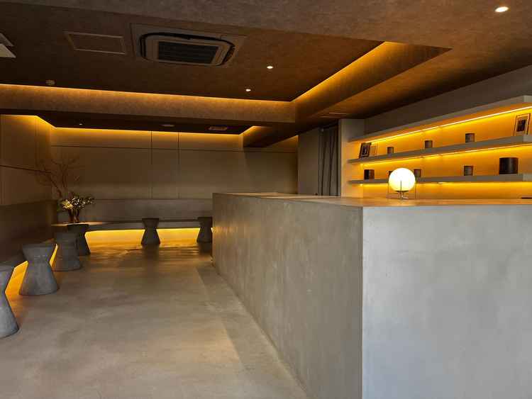 ゲストにとって最初の印象となる、受付スペースはとてもおしゃれで素敵でした。