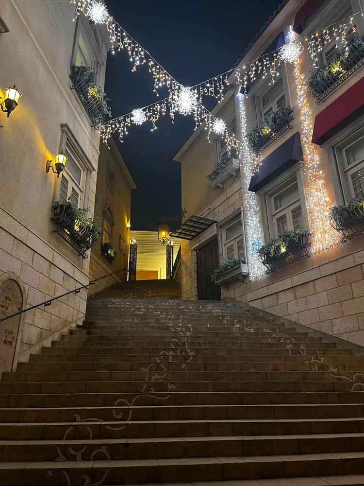 式場外の大階段