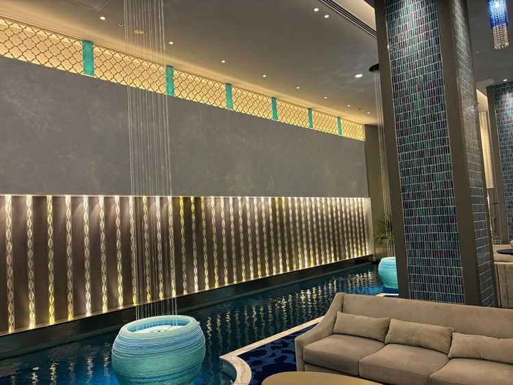 待合室は水をイメージしていて、よかったです。