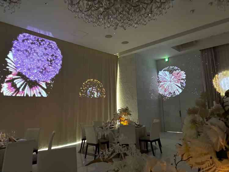 披露宴でできる光の演出。