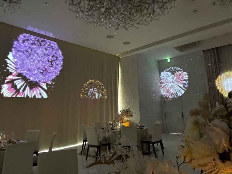 披露宴でできる光の演出。