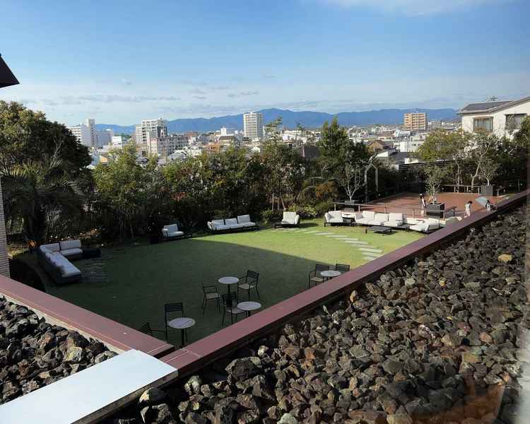 打ち合わせ会場からみたガーデンの様子