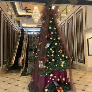 ロビーにある大きく広い階段で集合写真が可能