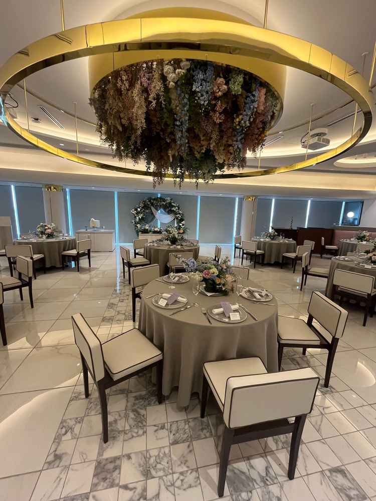 大人数向けの披露宴会場。