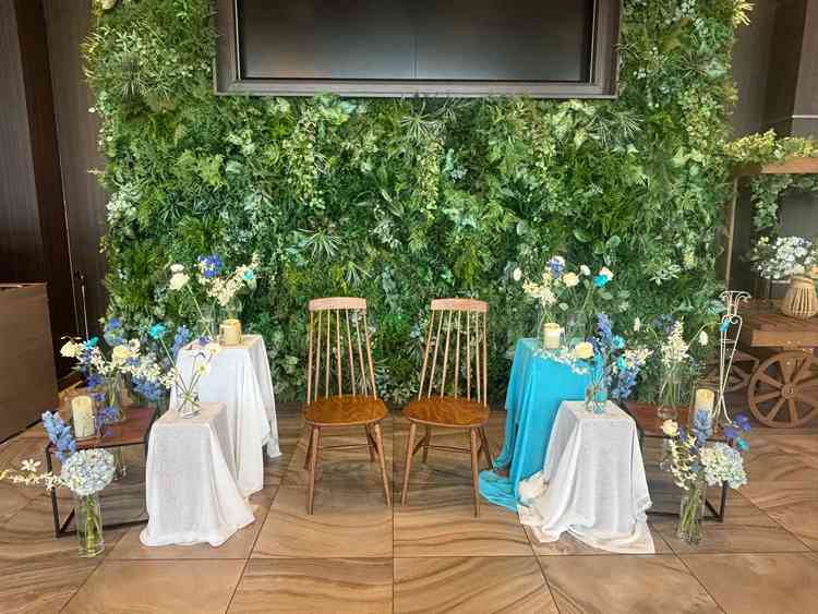 デザートビュッフェができる会場にもこのようなスペースがあり、ゲストと写真が取れるので良かったです。