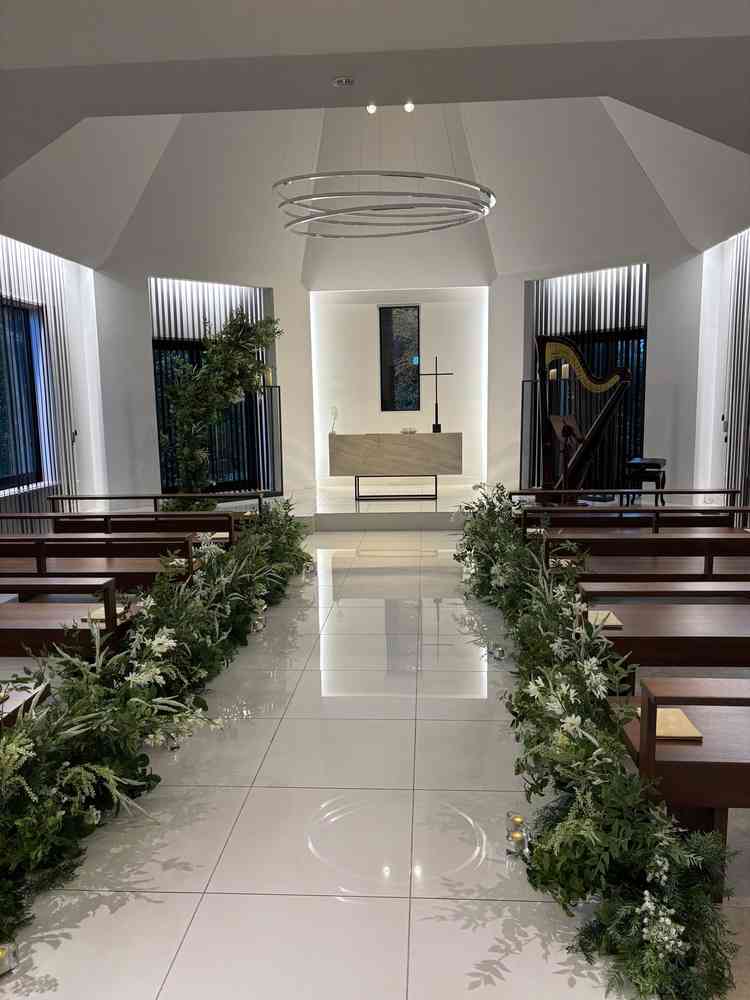 チャペルがモダンというか大人っぽくて素敵！シンプルなデザインもお気に入りです。