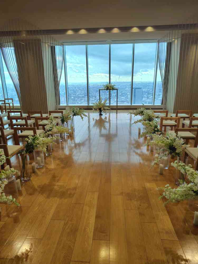 展望が望めるチャペルナチュラルな雰囲気で良かったです。