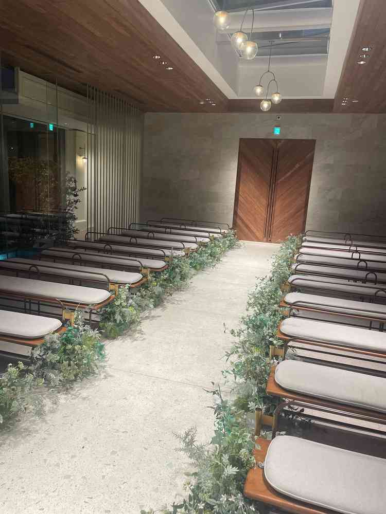 チャペルの壇上からの景色。