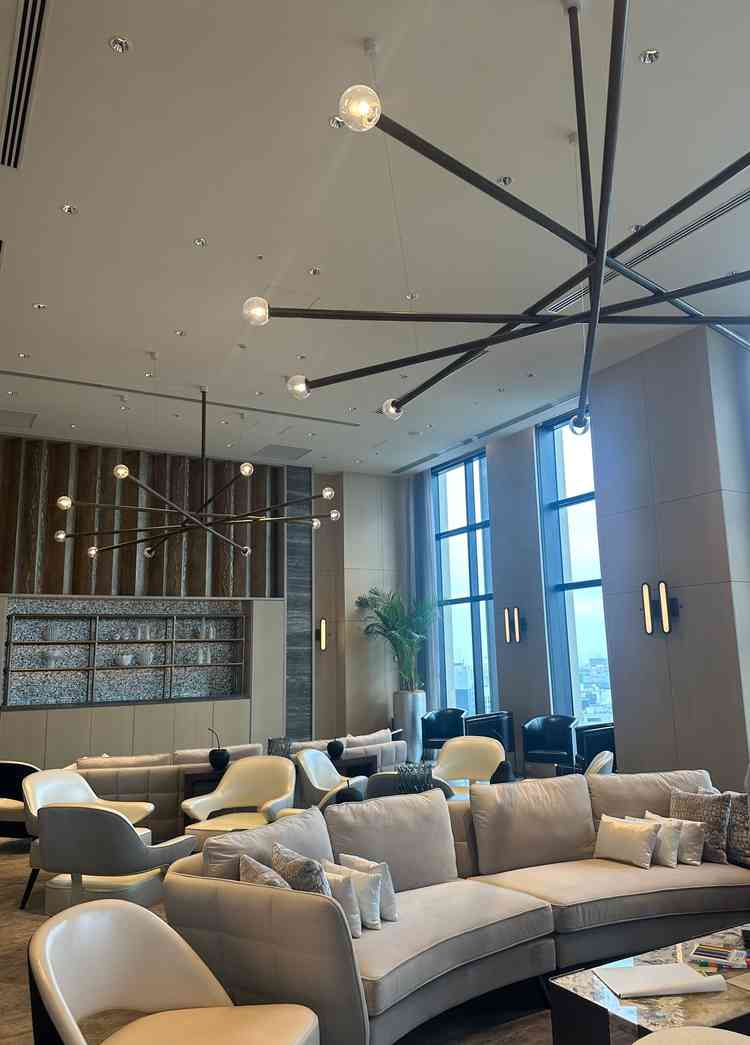 ゲストが過ごせるウェルカムスペースです。披露宴中はキッズスペースにもできるとのことです。