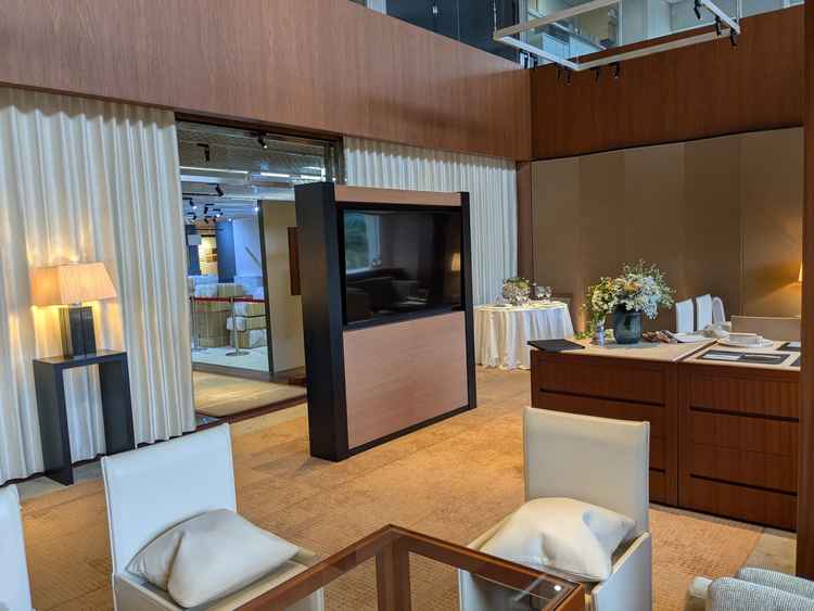 ③お話を聞く席②。椅子の座り心地は良かったです。