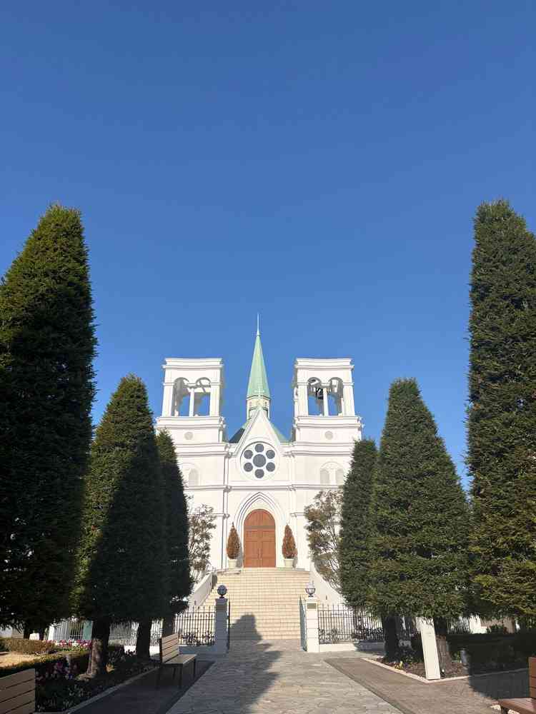 冬は晴れている日が多いため、快晴の時だと非常にきれいなお城の雰囲気になる。