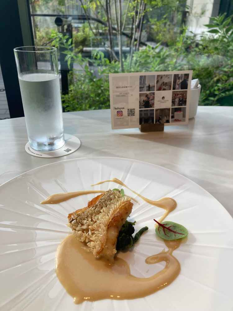 試食した料理。ここで結婚式をするのであれば魚のメインはこれにしたい。