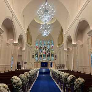 チャペル。大聖堂のステンドグラスが美しく、厳かな雰囲気だった。