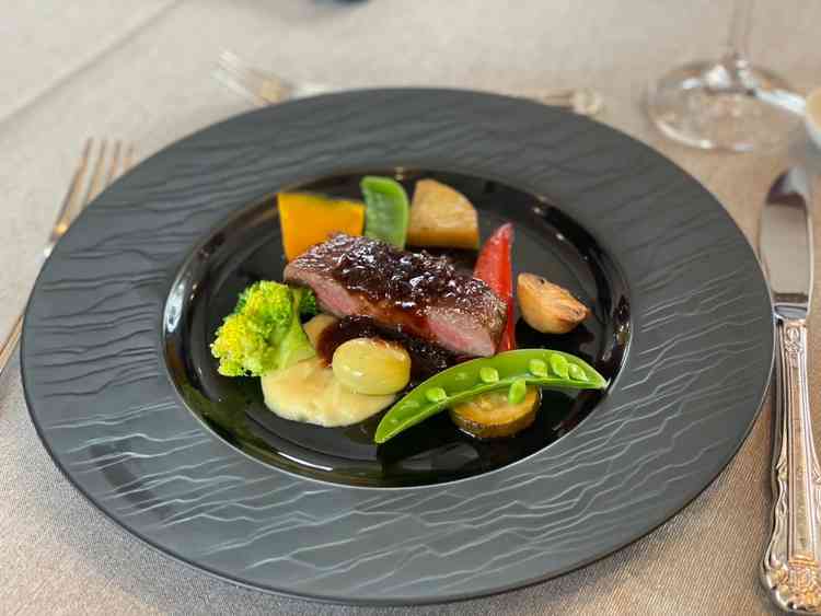 メインの肉料理の写真。柔らかくて美味しかったです。