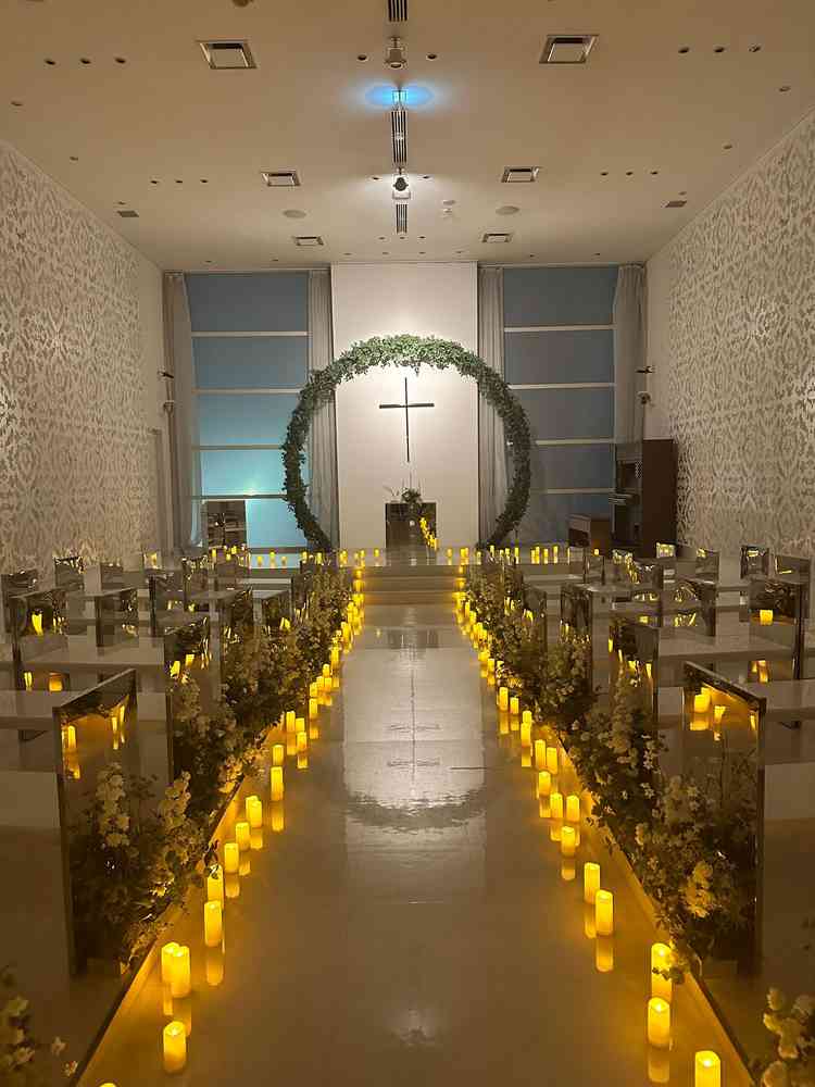 夜のチャペルの雰囲気です。