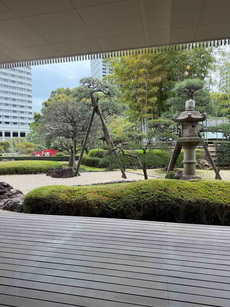 披露宴会場から望める庭園の景色
