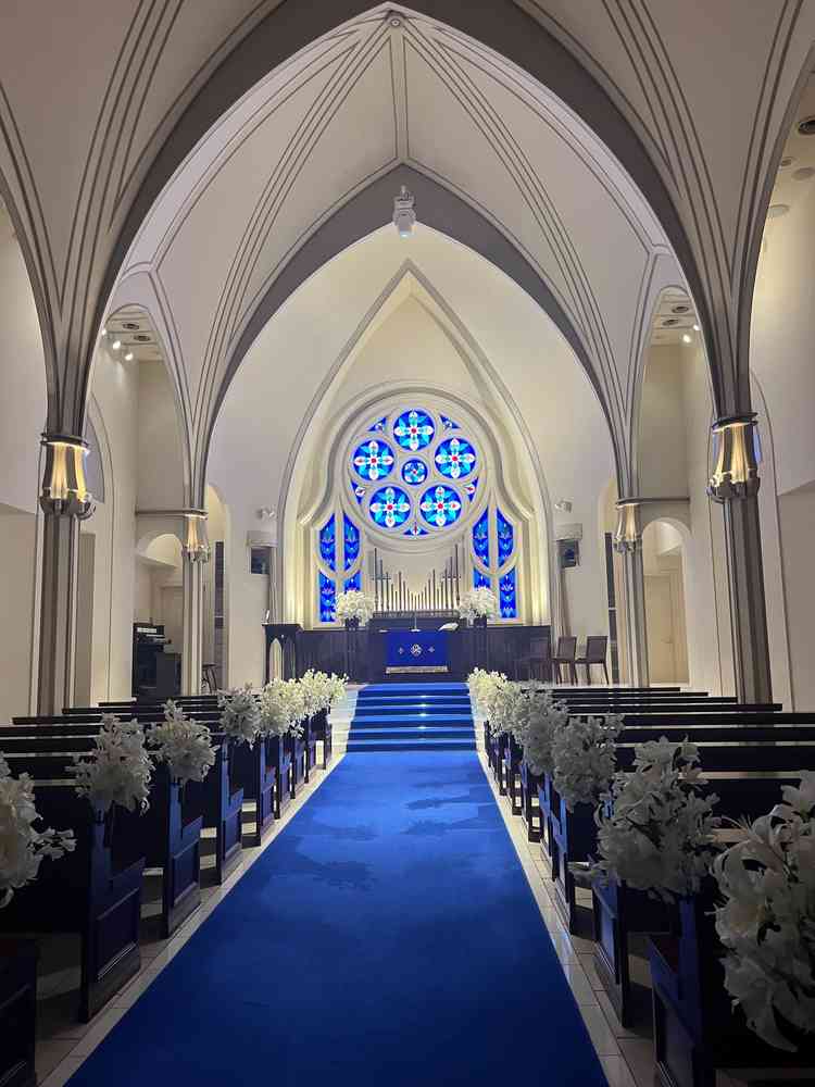 チャペル入場前の景色