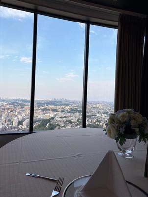 スカイバンケットからの景色はとても良かったです。