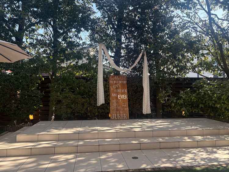 ガーデン。緑に囲まれていて優しい雰囲気です。