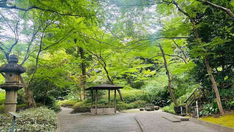 チャペルまでは素敵な庭園を通って行くことができます。