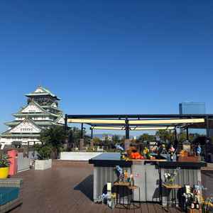 屋上からの景色。0.5次会のように使えるとのこと。