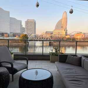 チャペル控室のテラス。景色が綺麗で癒される。