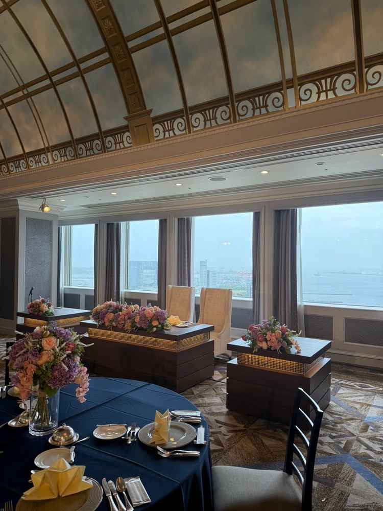 披露宴会場からの窓からの景色