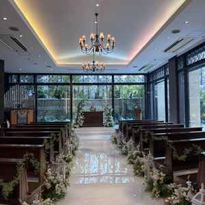 チャペルの写真。景色が緑で自然が感じられてよかった。