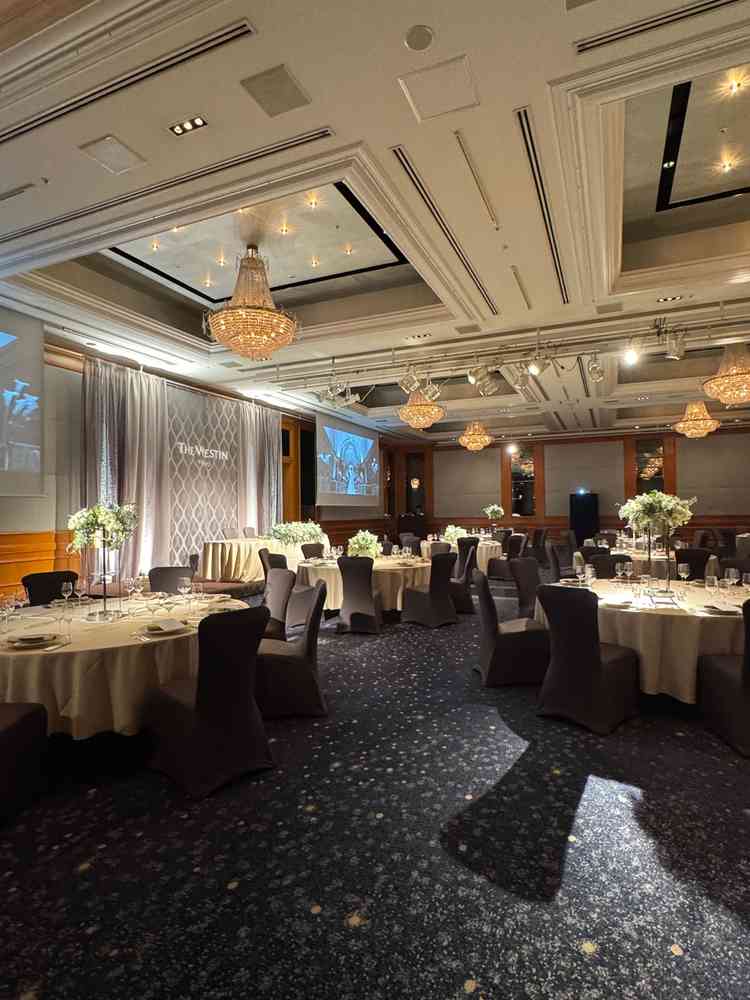 披露宴会場のスタールームです。中から大人数用です。