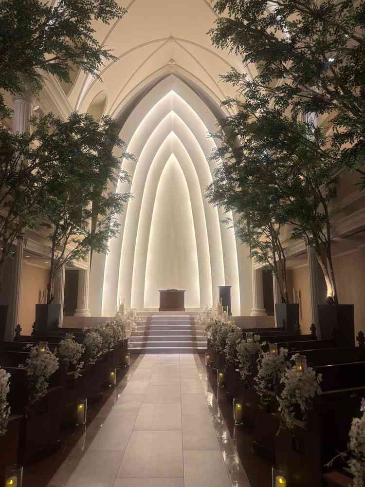 実物は想像よりも開放感があり素敵でした。木もあるため、室内なのに外のようなどこか不思議な空間でした。