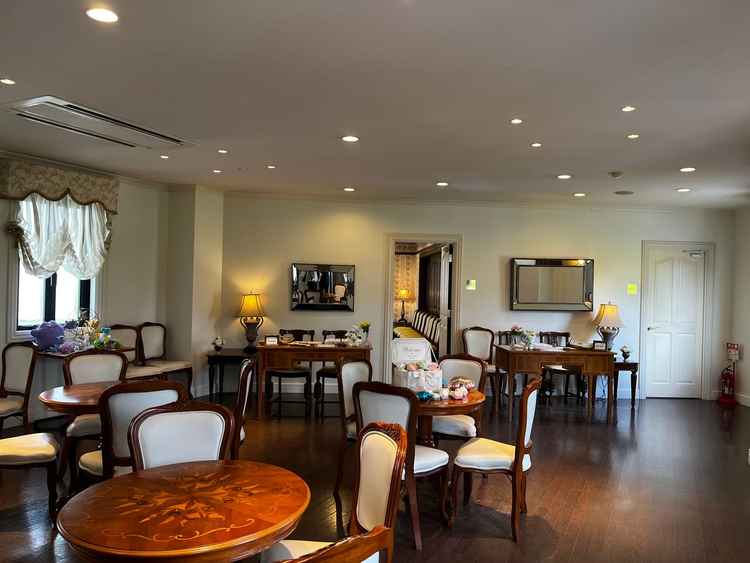 ゲストの控え室。アンティークな雰囲気だった。