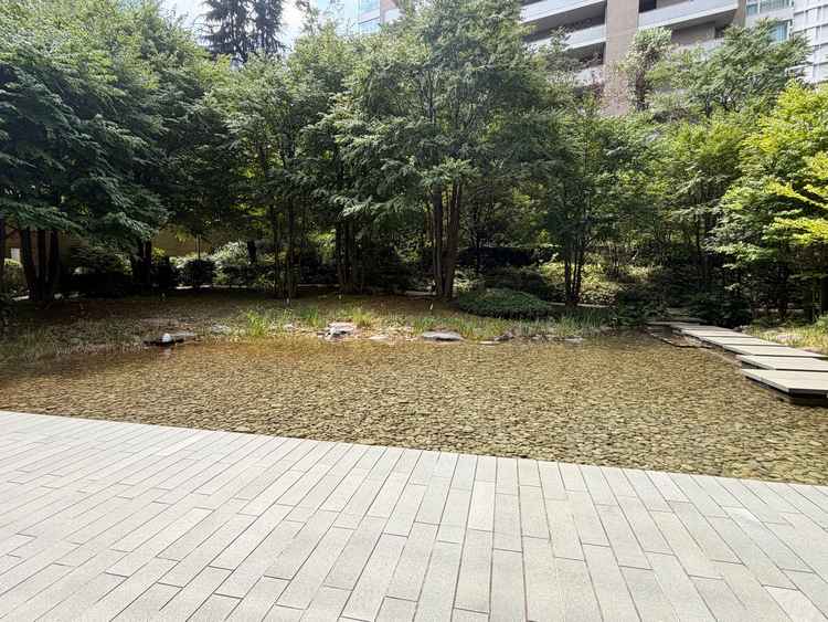 披露宴会場の庭です。緑の多さが印象に残りました