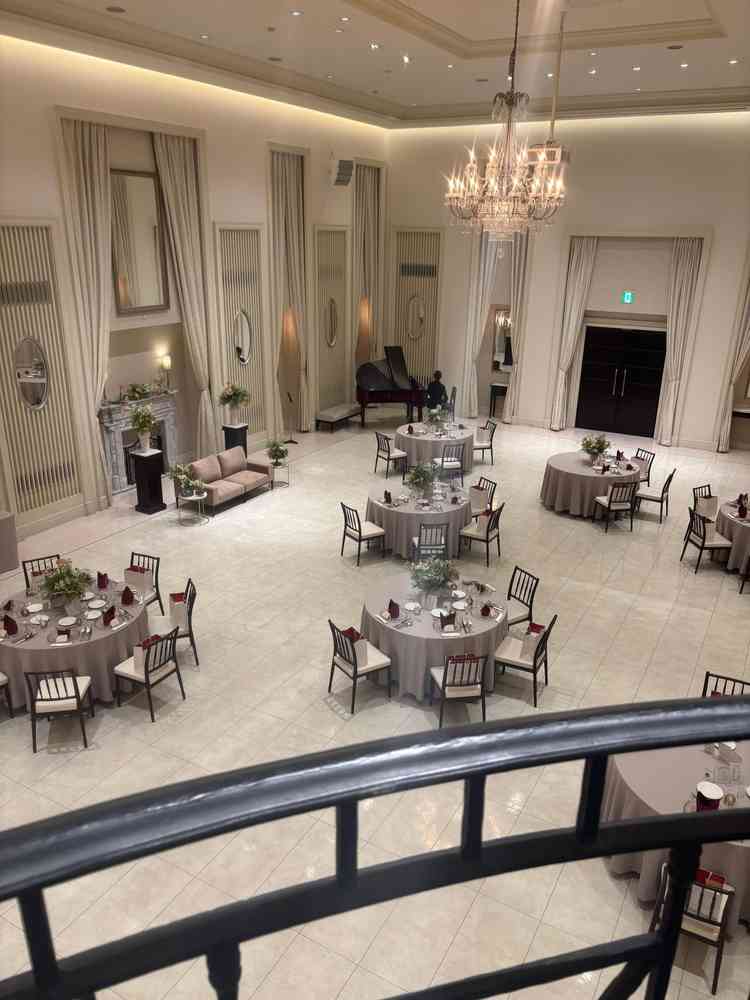 螺旋階段があり、上からの様子