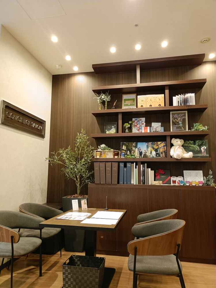 待合室。ここでドリンクを飲みながら打ち合わせをさせてもらえました。リラックスしながら話せました。