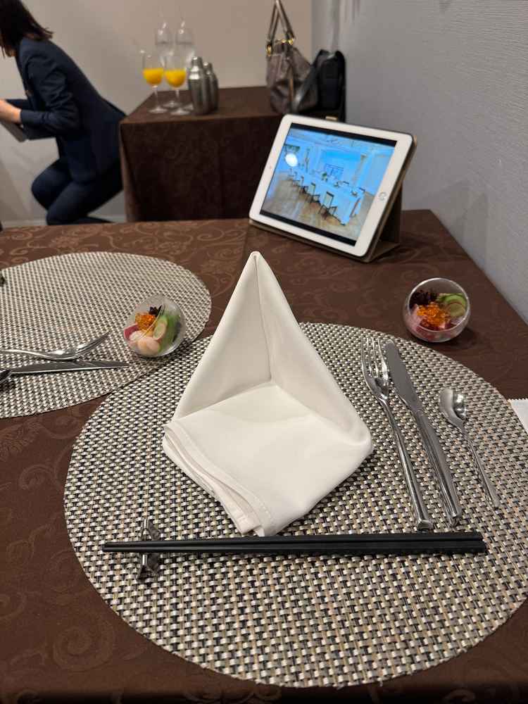 試食時のテーブルセット