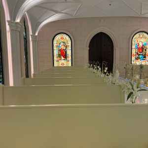 ステンドグラスの照明も色々調整できて素敵でした。