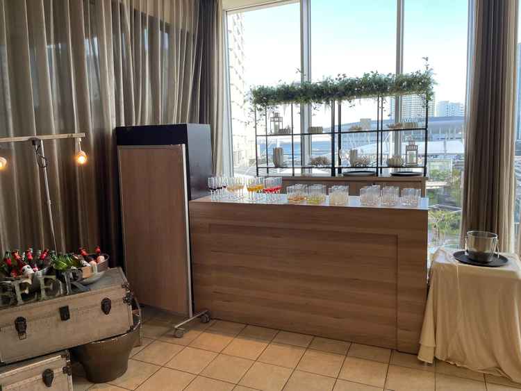 ウェルカムドリンクなどが用意されている