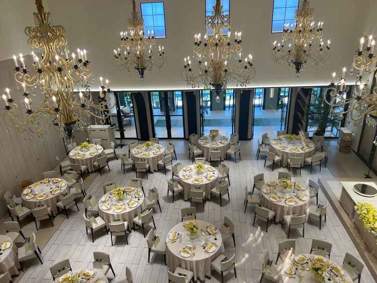 最大120名ほどのパーティ会場