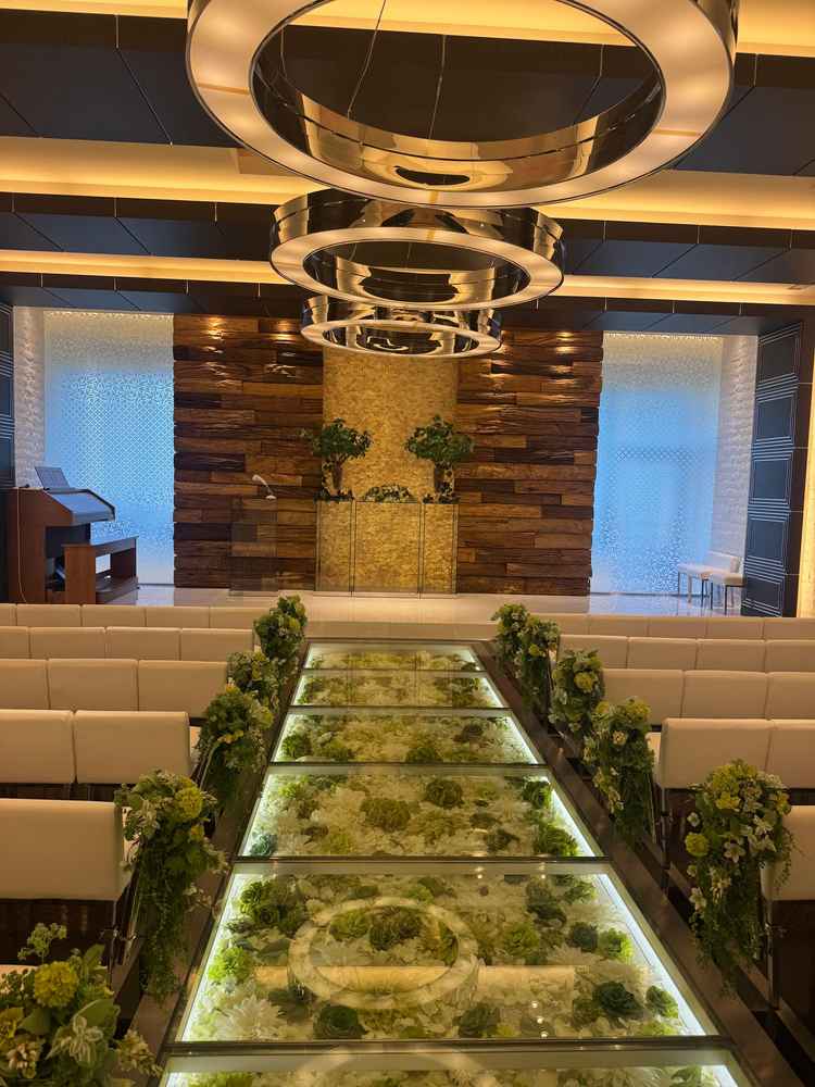 別フロアのチャペル。お花が綺麗でした