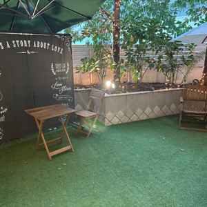 ロビーから出られる中庭